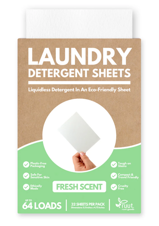 + Ruut Laundry Sheets, Fresh Scent 64 Loads